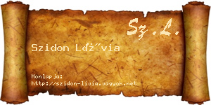 Szidon Lívia névjegykártya